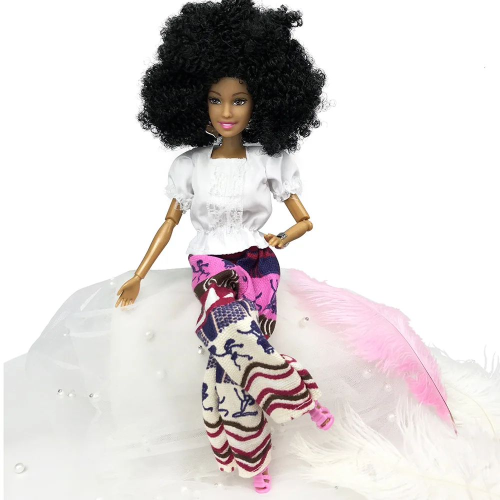 Hot Sale Fashionable 30 Cm 11 -12 Inch Doll and Dress Wear Clothes Suitable For Barbe Black Doll