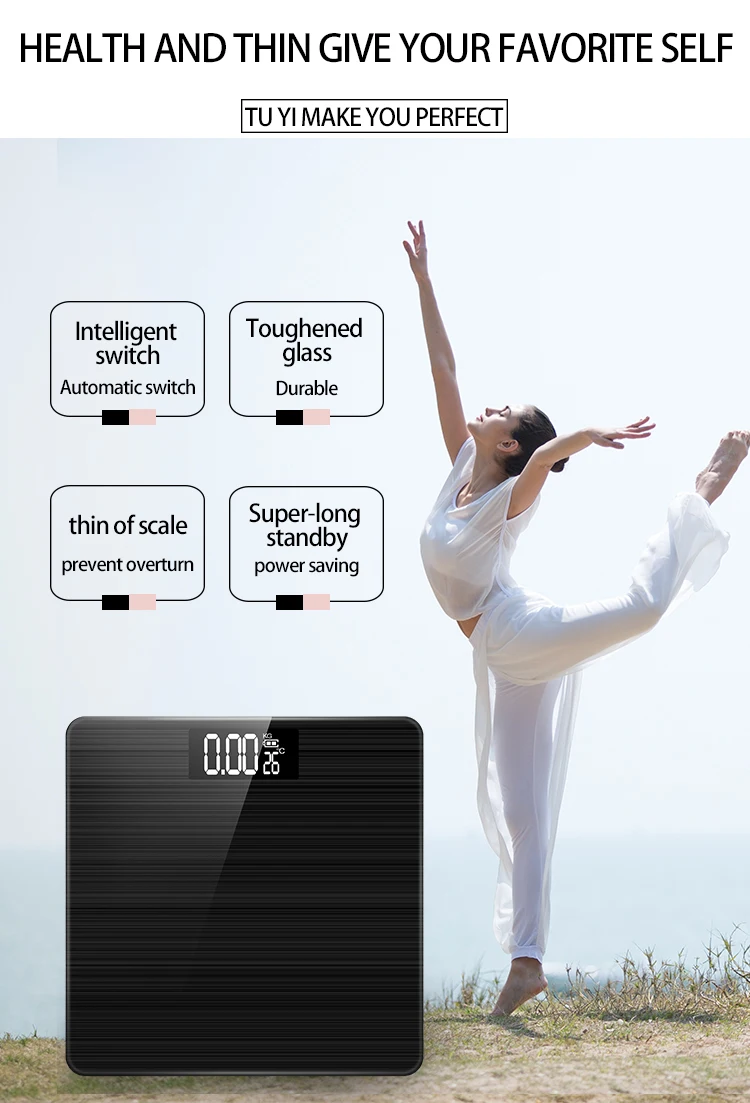 Весы для ванной со светодиодным дисплеем, водонепроницаемые, портативные