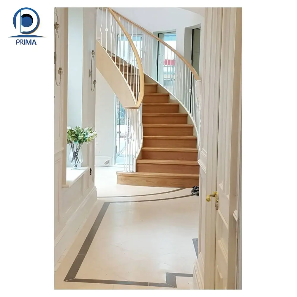 Prima Staircase Set Indoor Wooden Stair Decorative Staircase Railing Simple Staircase Designs Photo