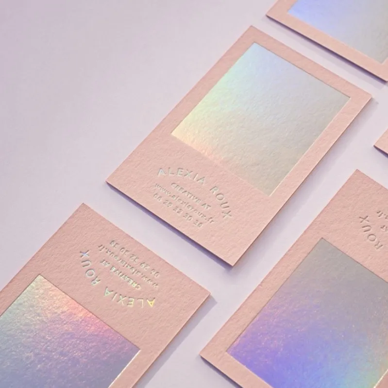 Customized Printed Pink Card Business Cards Name Card
