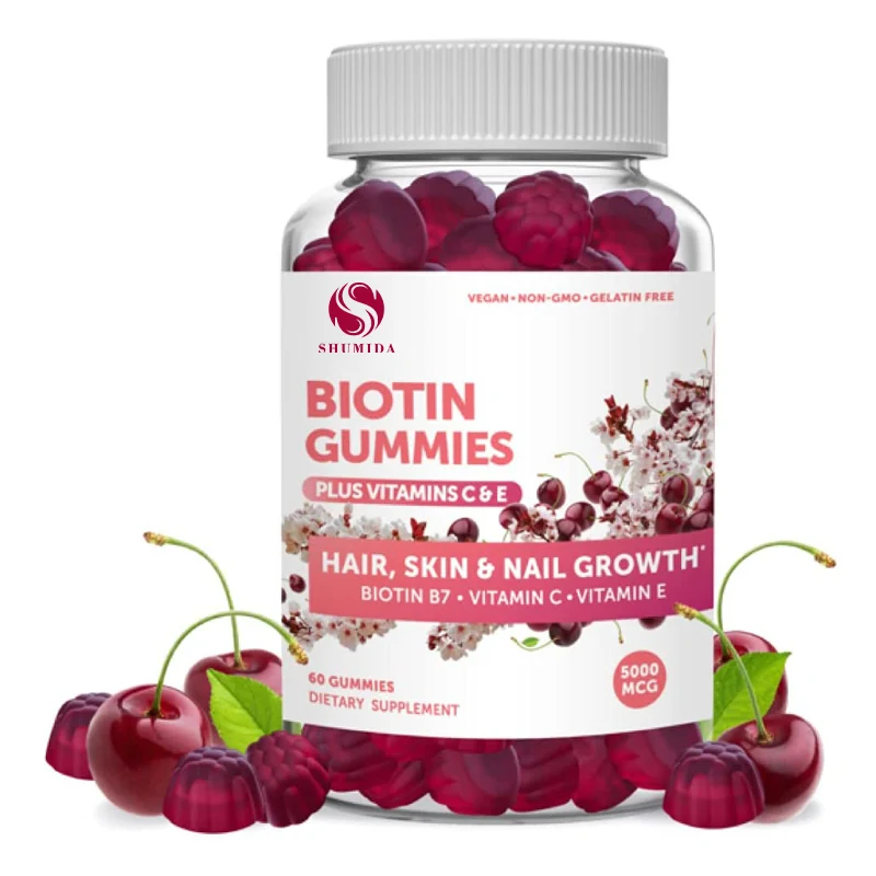 Fast hair growth vegan biotin gummy vitamins for hair skin nails