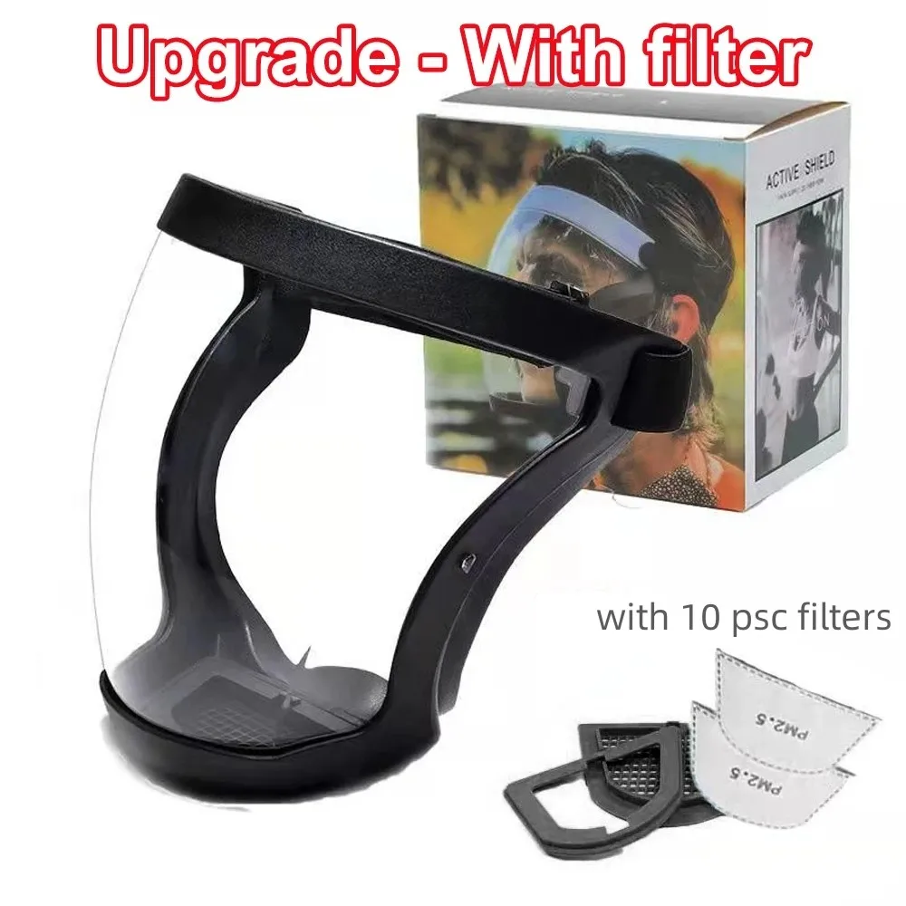 Transparent Facial Protector Face FaceMask Protective Outdoor Safety Mask Head Cover Work Protection Splashproof Protection Mask