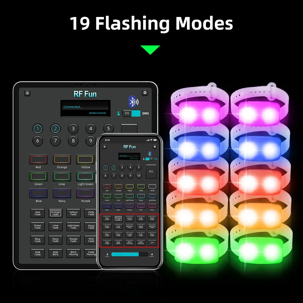 LED Xylobands Bracelets with App Control Custom LOGO Wristband Party Supplies Pulsera LED Bracelets for Weddings Quinceaneras