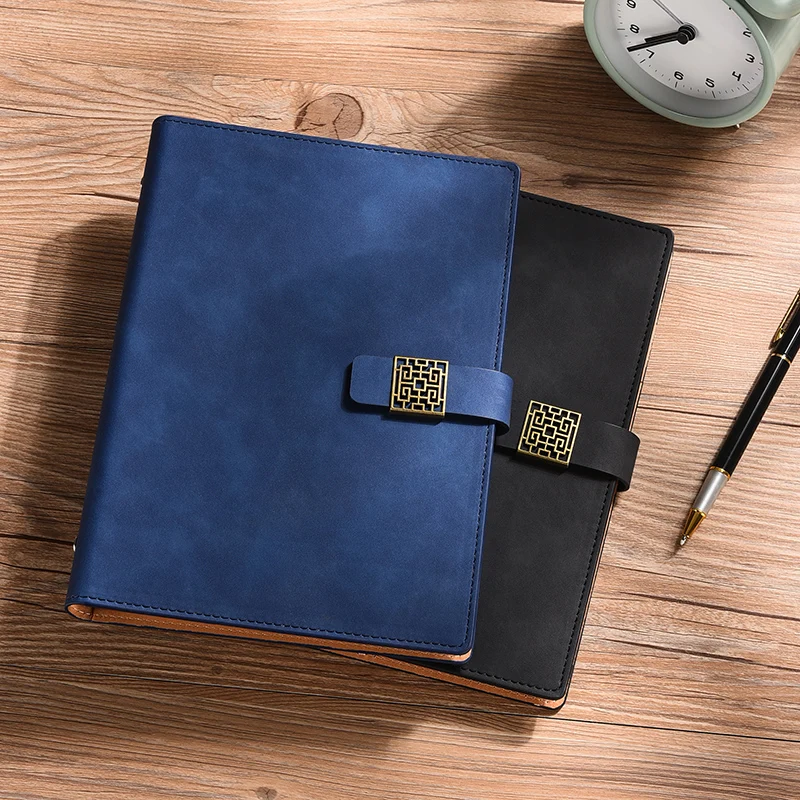 Cheap Wholesale Leather Waterproof Carbonless Note Book A5 100 Pages Notebook Custom Logo Notebook Gift Set