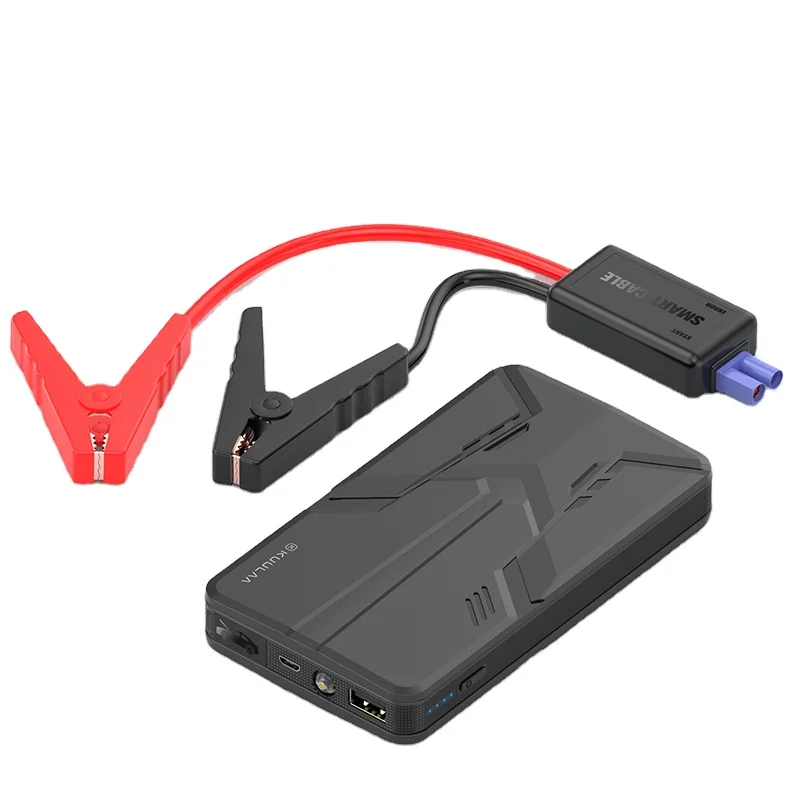 Пусковое устройство KUULAA Jumpstarter, портативное автомобильное зарядное устройство на 8000 мАч, 12 В, с кабелем
