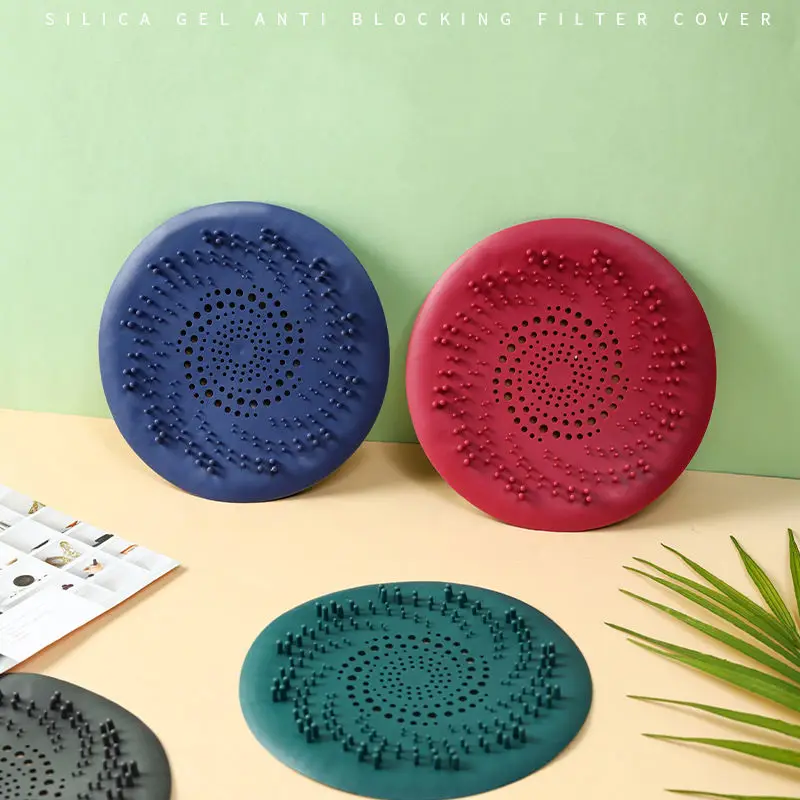 Kitchen sink anti-clogging silicone floor drain cover bathroom floor drainer anti-clogging hair stopper drain cover