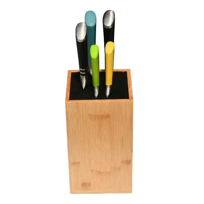 Acacia Wood Knife Holder Block Multifunctional Knife Storage and Sliver Kitchenware Placement Magnetic Knife Rack