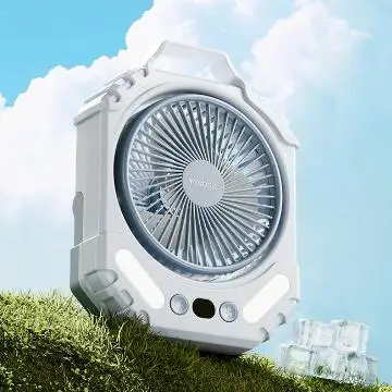 YOOBAO 2024 Новый 20000 мАч Портативный Регулируемый Настольный вентилятор большой емкости USB открытый кемпинг со светодиодным цифровым дисплеем и подсветкой