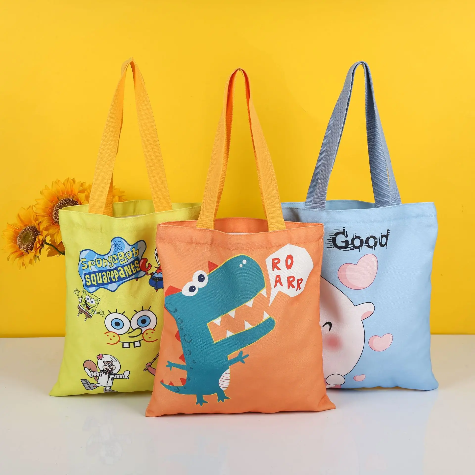 Customized Cotton Canvas Tote Packaging Bag Portable Large Capacity Canvas Bag Customized Logo