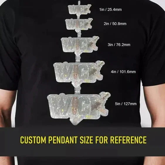 Custom Pass Diamond Test Chain Iced Out Vvs Moissanite 925 Silver 14K Gold Hip Hop Letter Fine Jewelry Necklace Name Pendant Man