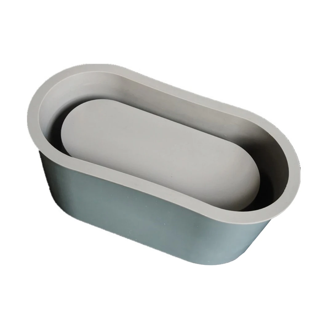 Oval Shape Model for Concrete Flower Pots Silicone Succulent Planter Silicone Mold for DIY Homemade Succulent Plant Pots