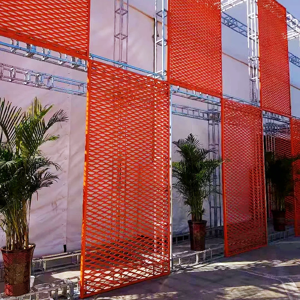 Custom diamond hole aluminum decorative expanded metal mesh panels bending security expanded wire mesh