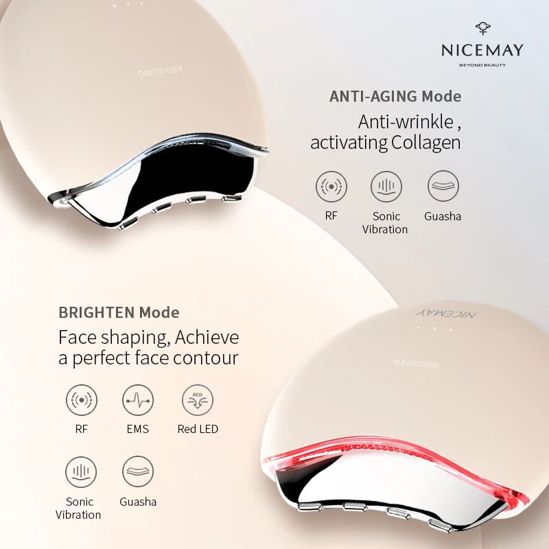 Nicemay Radio Frequncey Therapy EMS Fine Line Remover Anti-aging Neck Massager