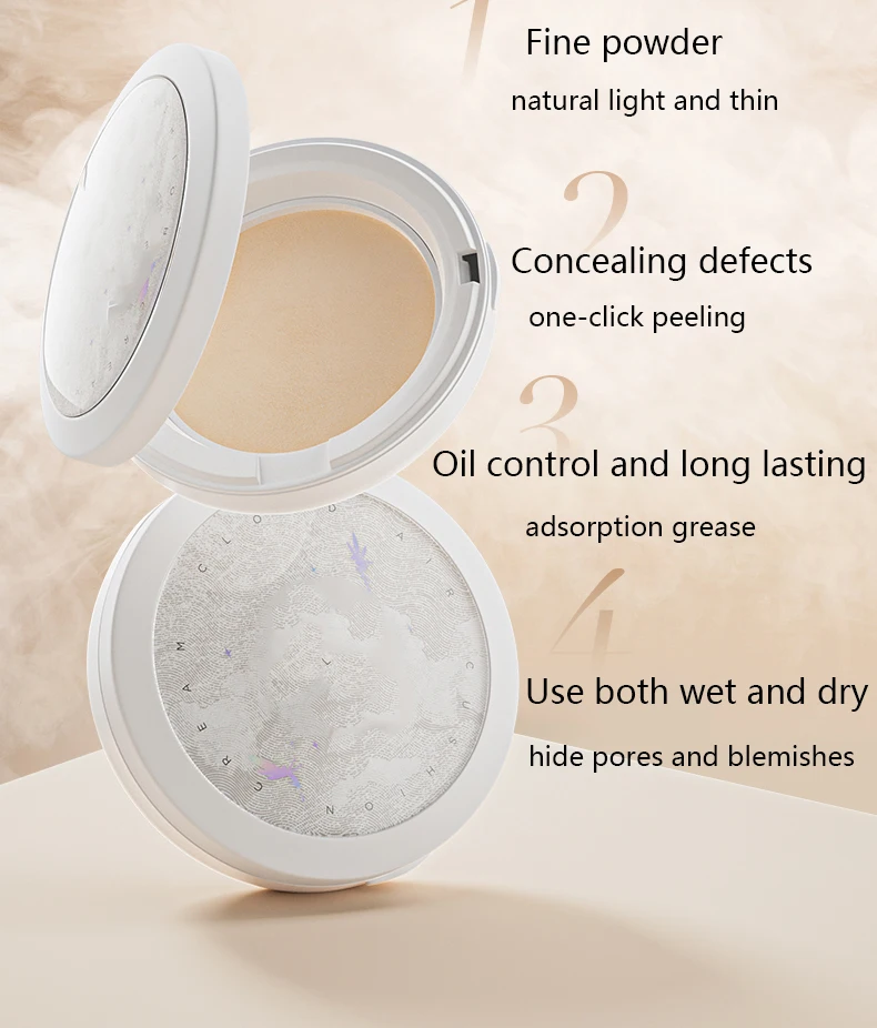 Custom Luxury Vitamin Face Matte Finish Make Up Foundation and Full Coverage Setting Cream to Pressed Powder