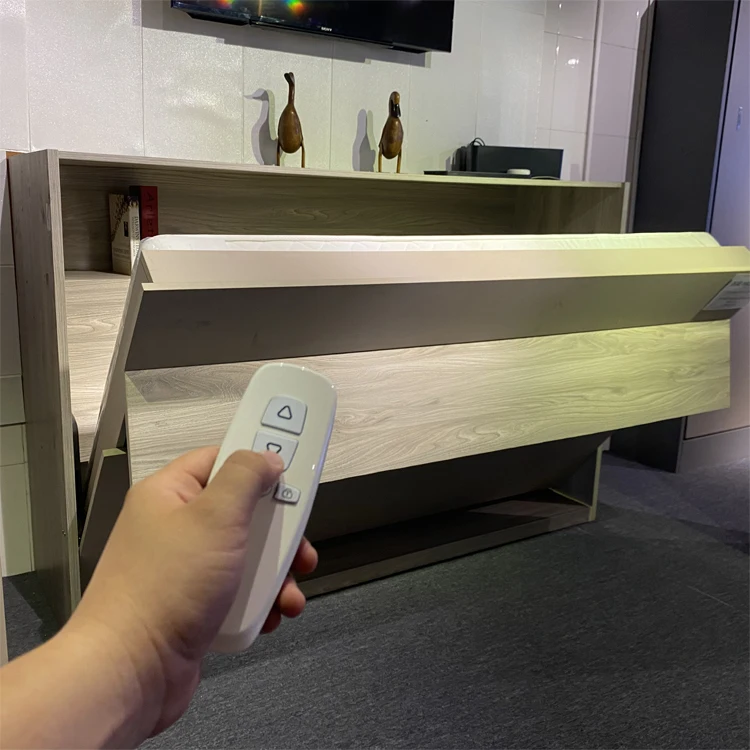 Электрическая рама для кровати деревянная ножка моторизованный горизонтальный складной механизм экономии места на