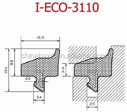 20 years factory colors wooden frame strip schlegel door strip seal