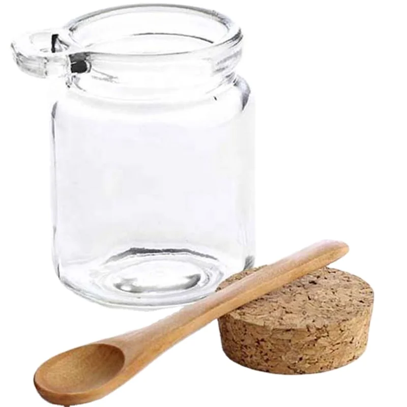 Wholesale 100ml 200ml 300ml 500ml Empty Containers For Body Scrub Jars Custom Bath Salt Glass Jar With Wooden Spoon