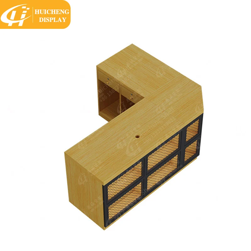 Customize new design retail wooden Cash Counter