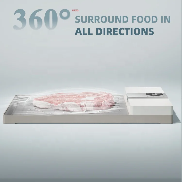 Multi-function electric eco-friendly up to 5 times fast rapid frozen food thaws board plate meat defrosting tray