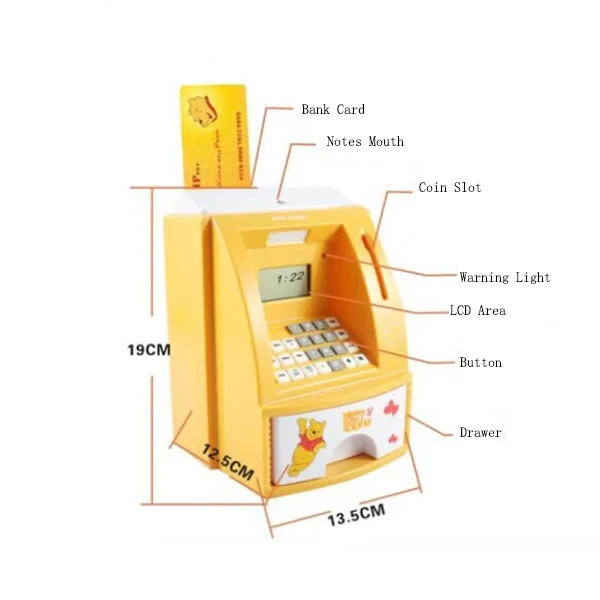 Promotional Money Box Toy Euro Money Box Atm Saving Bank