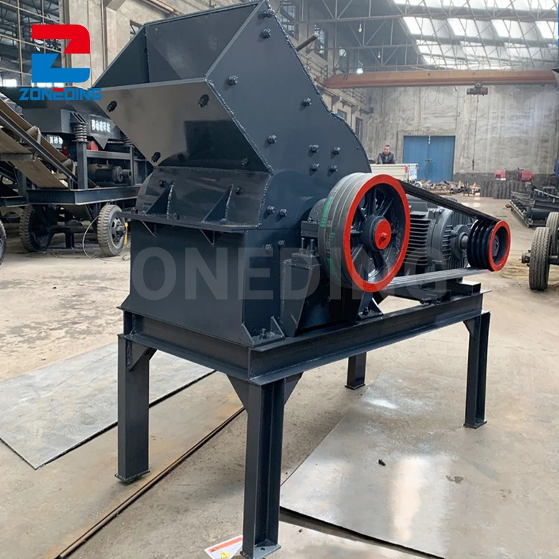High quality mini household manganese steel hammer mill fine stone crusher hammer crusher