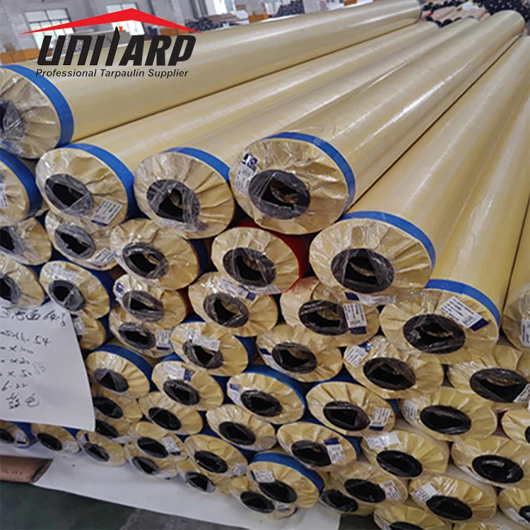 Double Side Coated PVC Polyester 650gsm Soft Tarpaulin PVC Tent Material for Russia