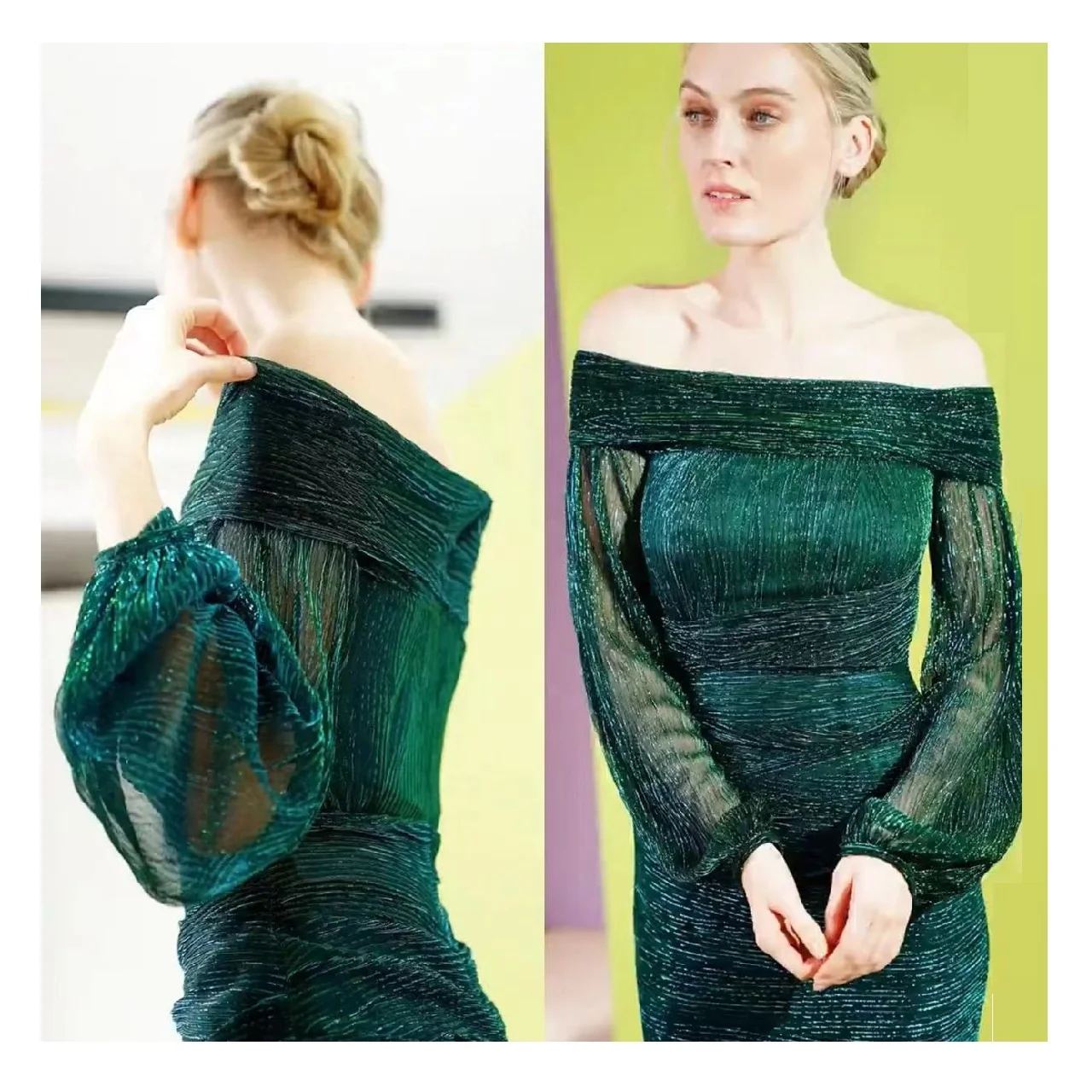 Роскошная плиссированная ткань металлическая сетчатая со стразами для вечернего платья драпировочная