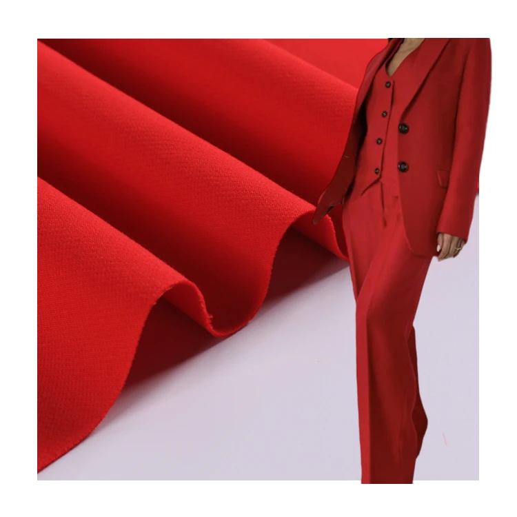 Popular stretch TR suiting fabric 74%poly, 20%rayon, 6%spandex  280gsm fabrics for ladies office pants