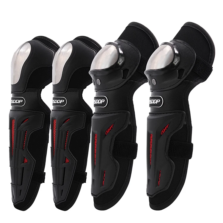 Stainless Steel Shell Knee-protection Gear And Elbow Gurads Motorcycle Knee Pads For Motor Bike