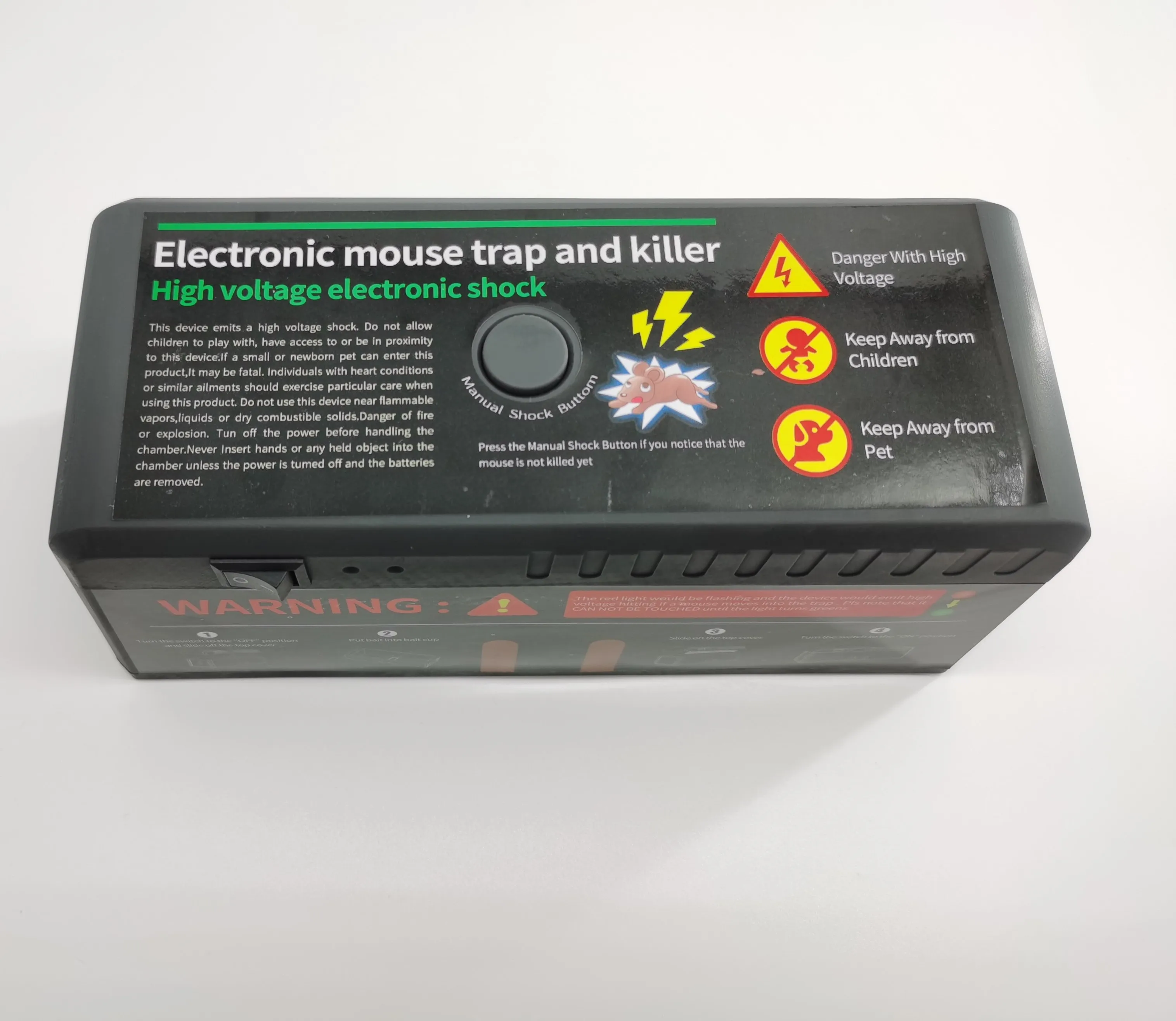 Safe Humane Killer Killing Mice Squirrel Rodents Catcher Box Electric Mouse Rat Trap high voltage shock