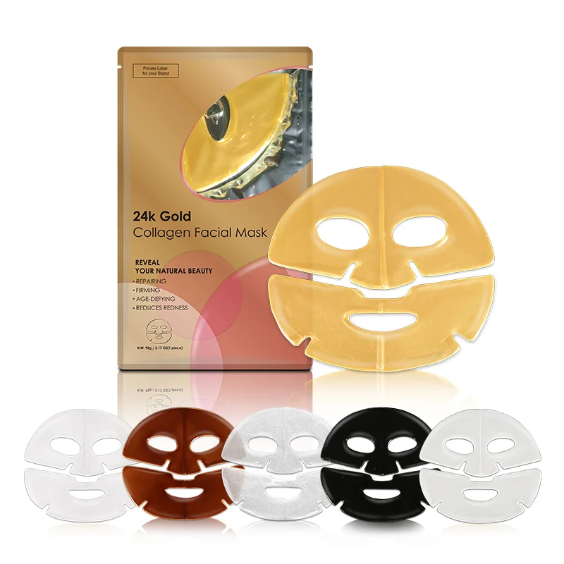 Organic Oem Medical Beauty Wholesale 4 In 1 Clear Face Sheet 24 K Gold Hydrogel Facial Mask Skin Care