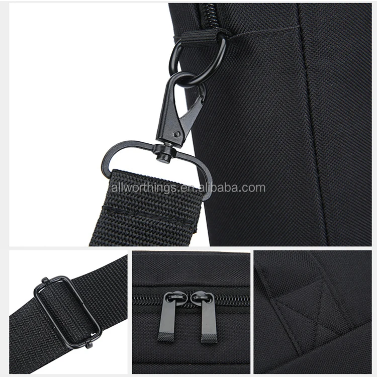 MOQ 3pc In Stock High Quality14 Inch Nylon Laptop Bag With Handle and Shoulder Strap