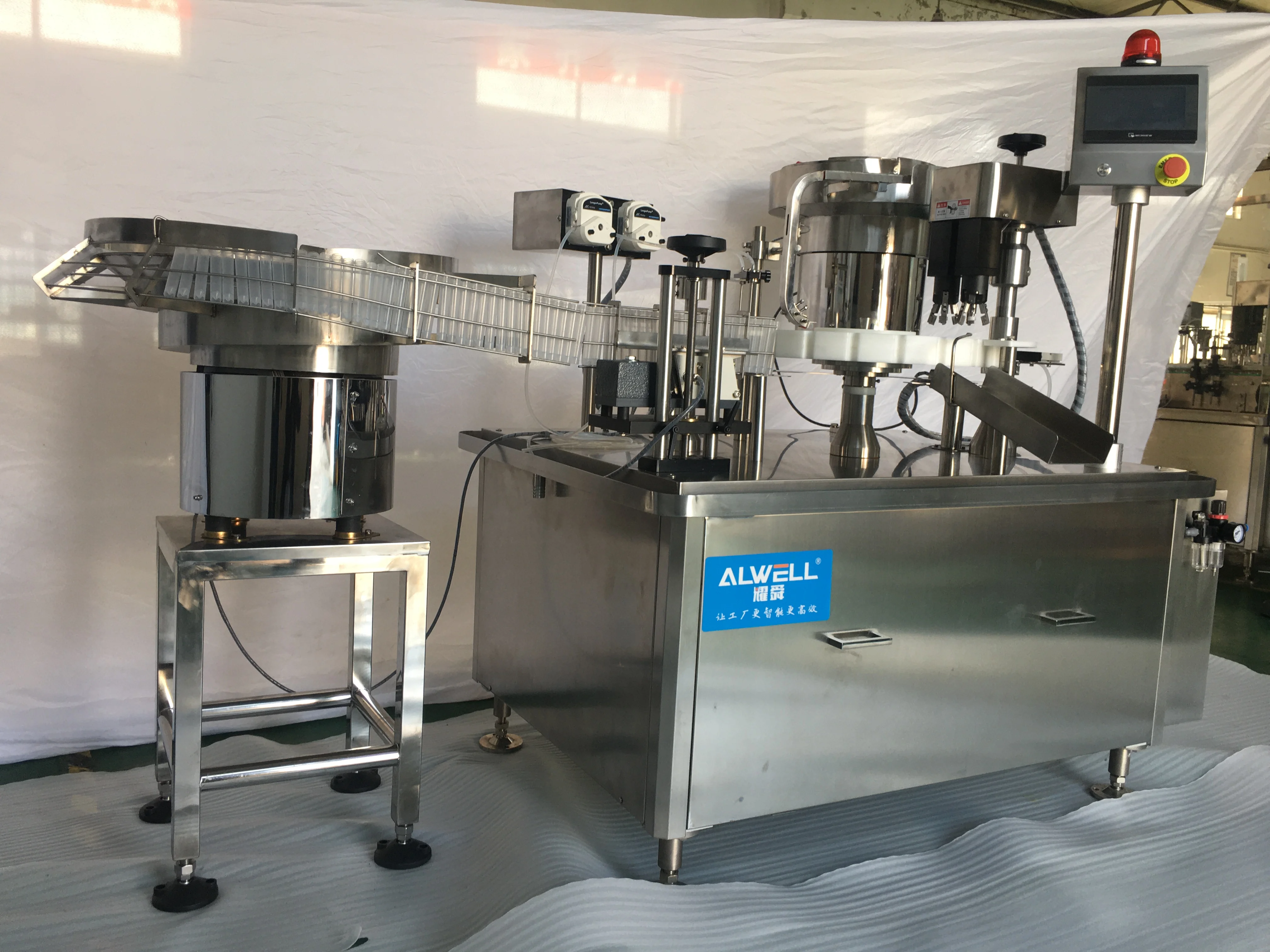 Automatic aluminium foil paper heating sealing and labeling packaging machinery liquid bottling filling machine automatic