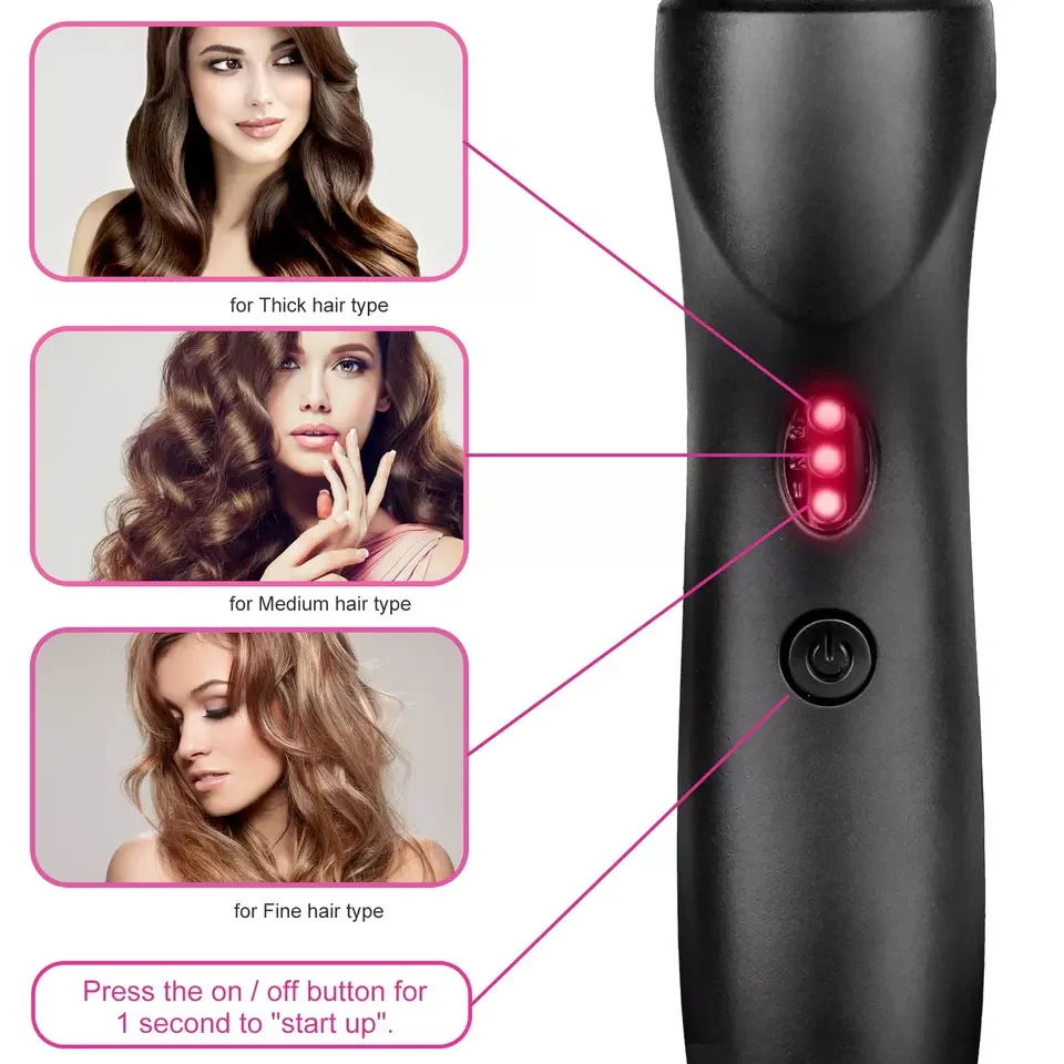 New Product Hair Curling Comb Hair Straightener Brush Pressing Electric Hot Comb Titanium Alloy Copper Comb