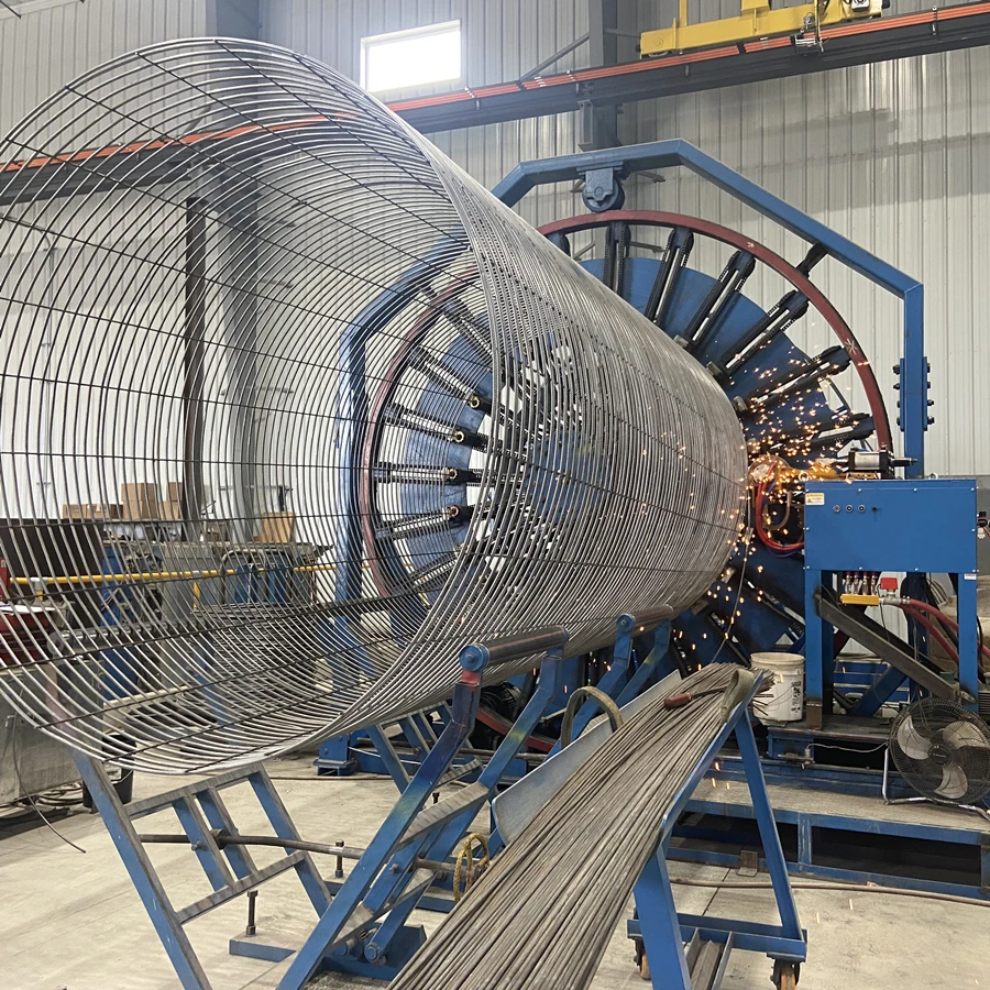 Pressure Pipelines Steel Reinforced Concrete Jacking Pipes Steel Cage Welder