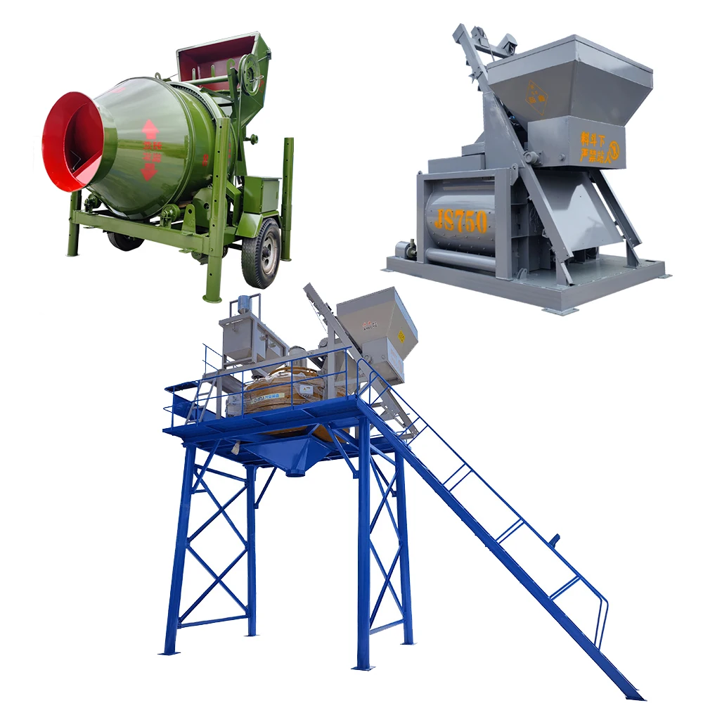 Dry Ready Mix Concrete Mixer Bagging Machine Automatic Concrete Mixing Machinery JS Twin Shaft Concrete Mixer
