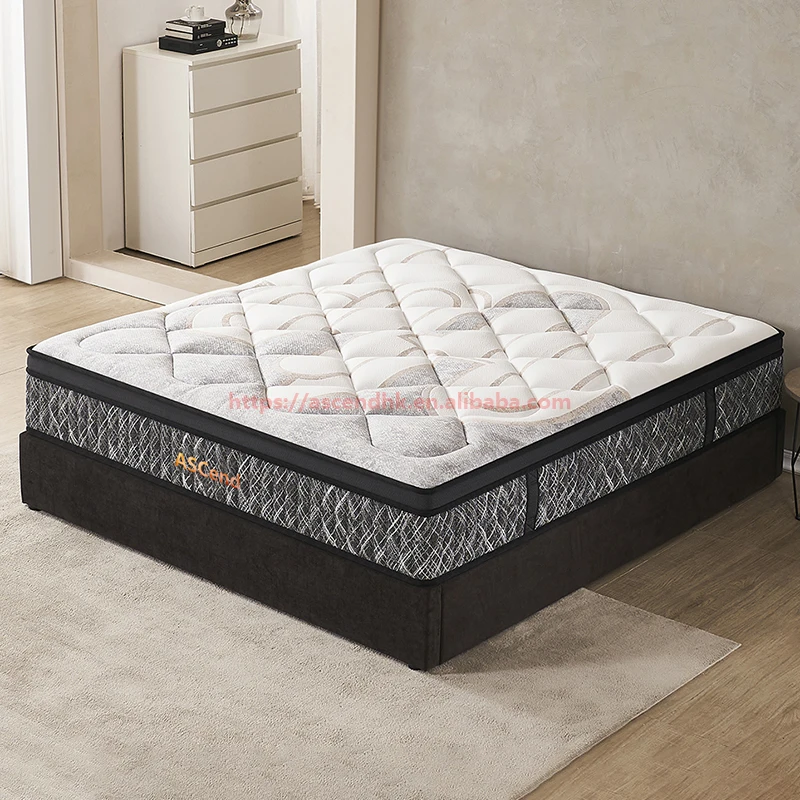 Luxury Bedroom Furniture Mattress King Size Soft Hypo-Allergenic Hotel Pocket Spring Mattress Compress Roll up in a Box