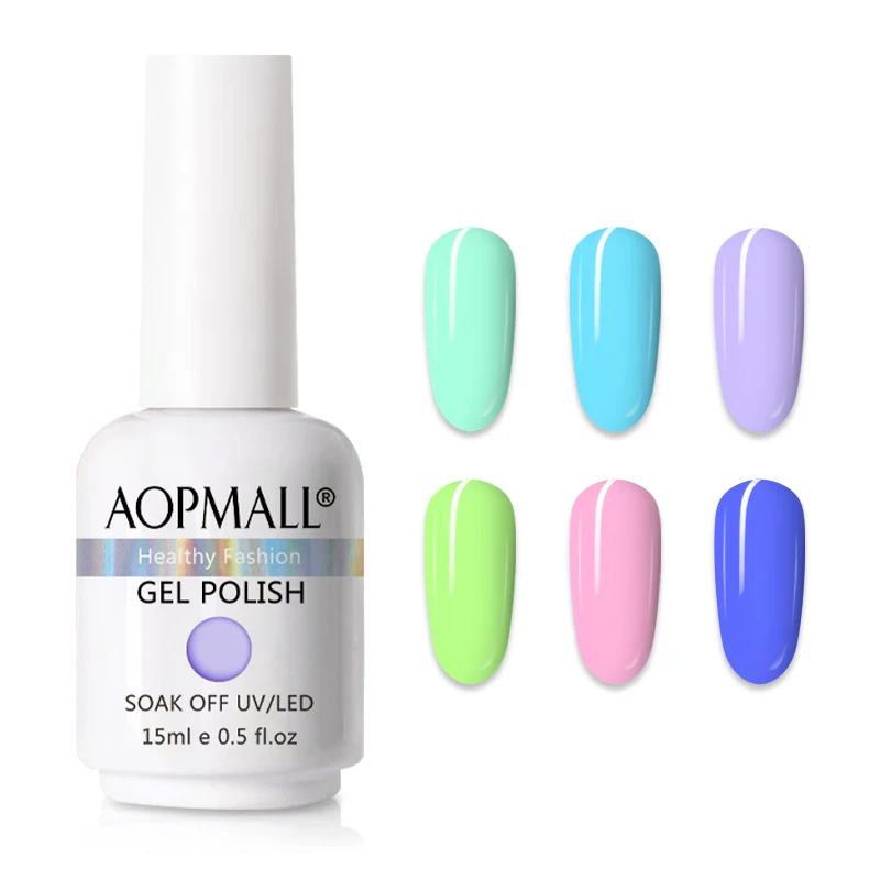 AOPMALL 2022 new gel polish nail art permanent nail paint LED/UV Gel Polish with short lead time