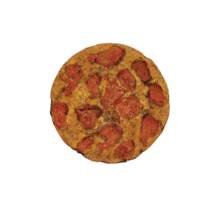 
350g wholemeal flour frozen Apulian focaccia with extra virgin olive oil and fresh tomatoes 