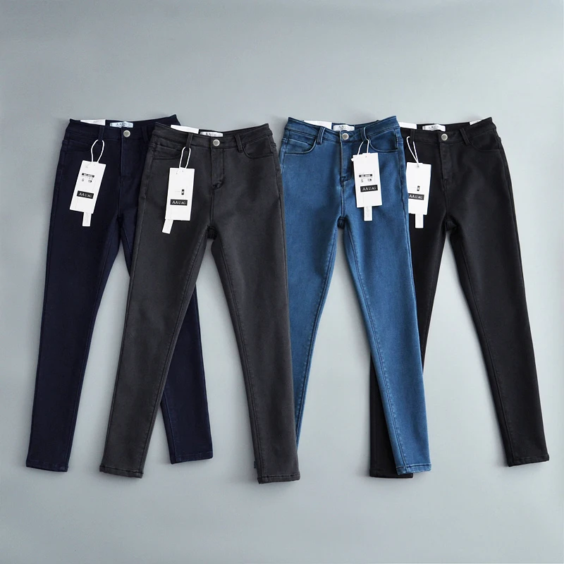 GZY 2023 Washed Ripped Light Blue Women Jeans Slim Denim Pants for Girls Comfy Stretch Skinny  womenJeans