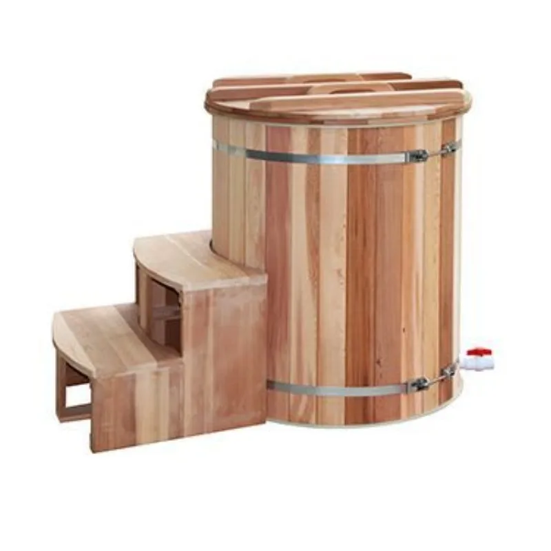 outdoor  Wood Sauna Bucket Ice Barrel Tub Bath And Ice Bathtub  portable ice bath tub