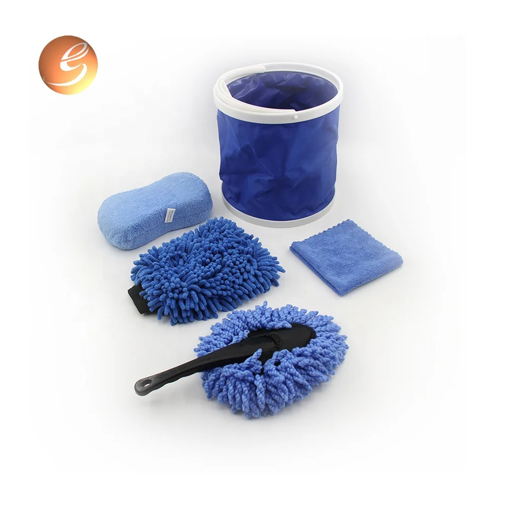 Wholesale 5 pcs microfiber towel car clean mitt car washing set (1600073939740)