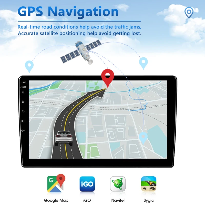 Factory N2 32GB 7 Inch Single Din Car Android Radio Stereo Wireless Carplay 9/10 Inch Car Monitor Touch Screen DVD Player GPS