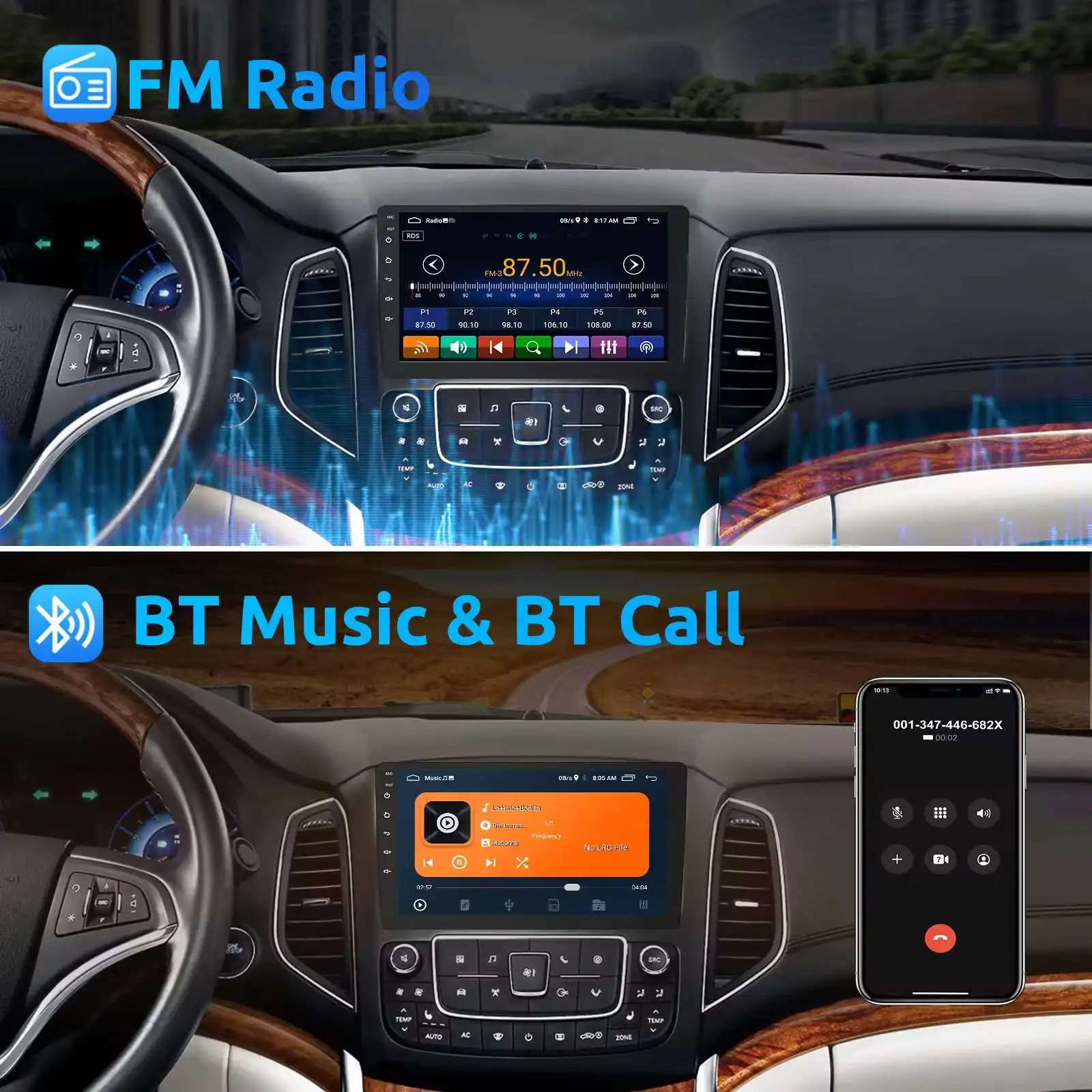 2+32 Carplay 9 inch Car Screen Carplay With 1280*720 Touch Screen Radio Stereo Android Car Radio Car DVD Player