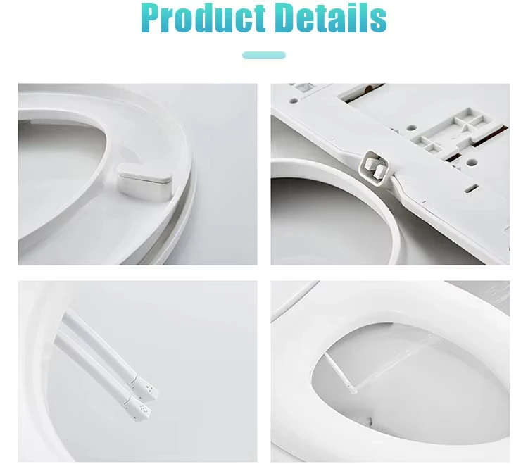 Electric Bidet Seat Electronic Heated Toilet Seat with Warm Air Dryer and Temperature Controlled Wash Functions