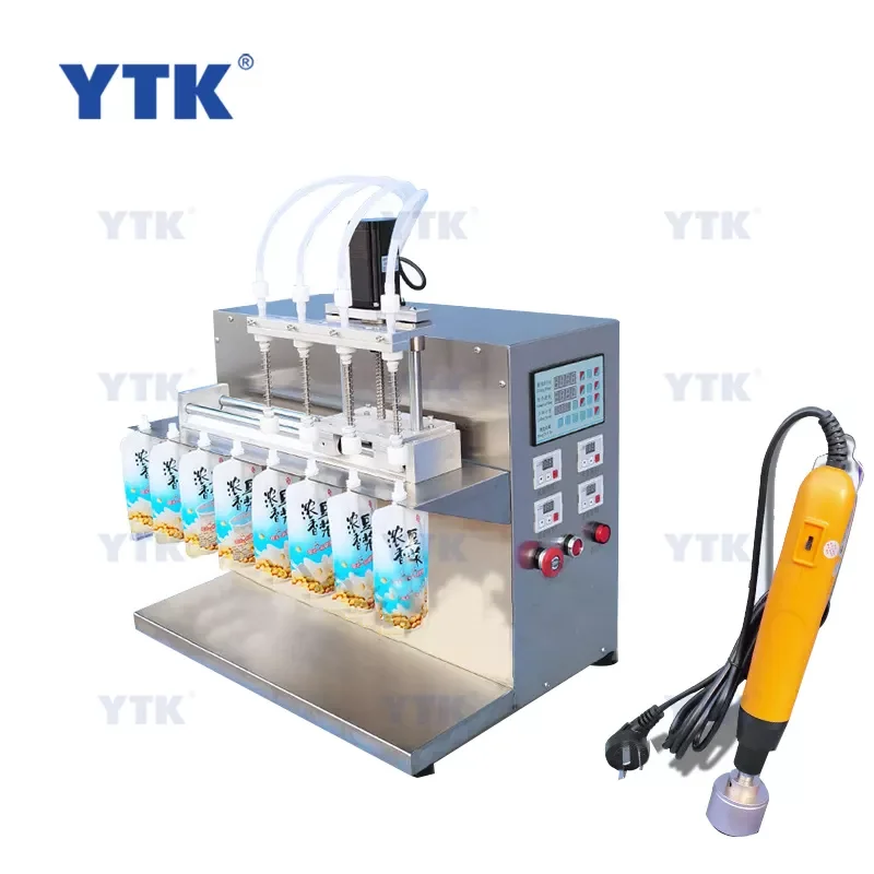 YASON YTK-ZLD 100 1000ml  Liquid Bottle Filling Machine 8 Nozzle Doypack Stand Up Pouch Small Filling And Capping Machine