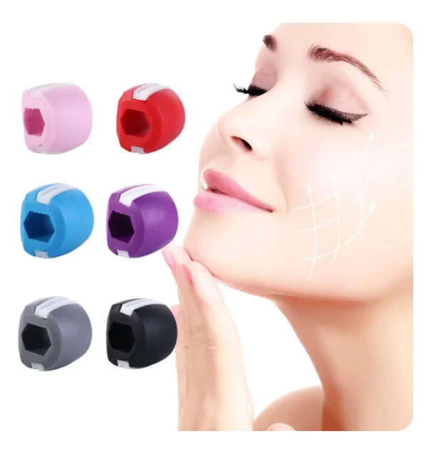 Grade Silicone Double Chin Slimming Mandibular Lift Jaw Muscle Exerciser Chew Ball Exercise Equipment Bite Muscle Exerciser