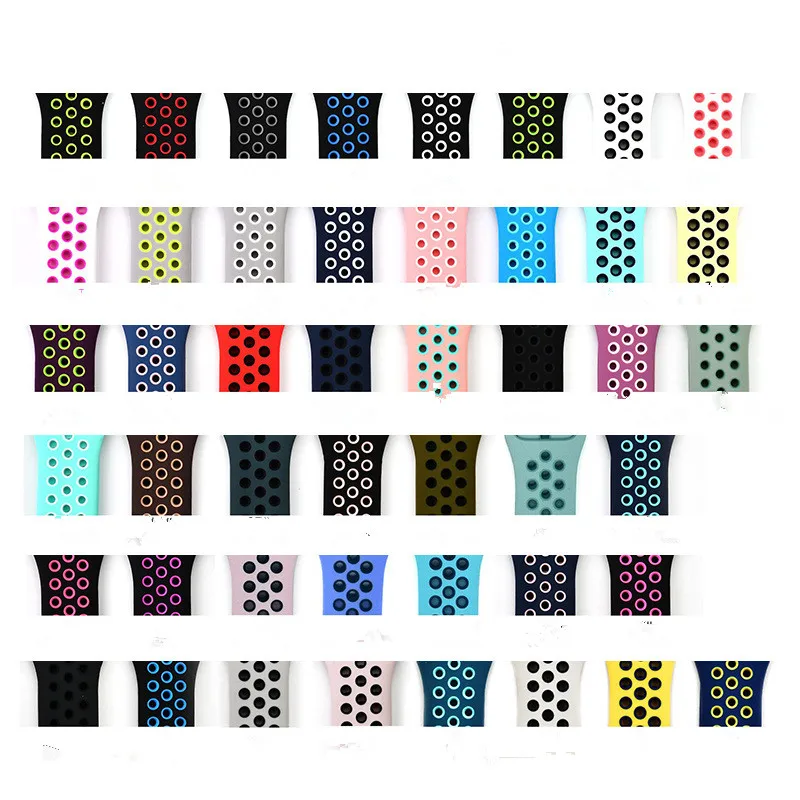 Amazon Hot duocolor силиконовый смарт-браслет для Apple i watch 6 5 SE мягкий ремешок часов