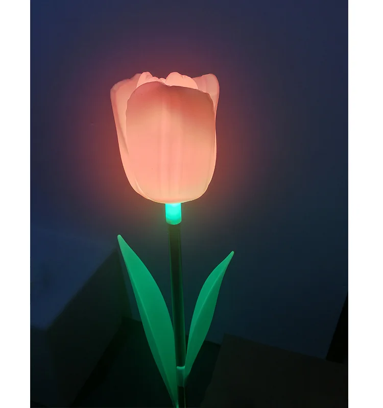 factory outdoor Lawn Lamp DC24V Tulip Artificial Garden Flower Light for christmas wedding party ramadan decoration light