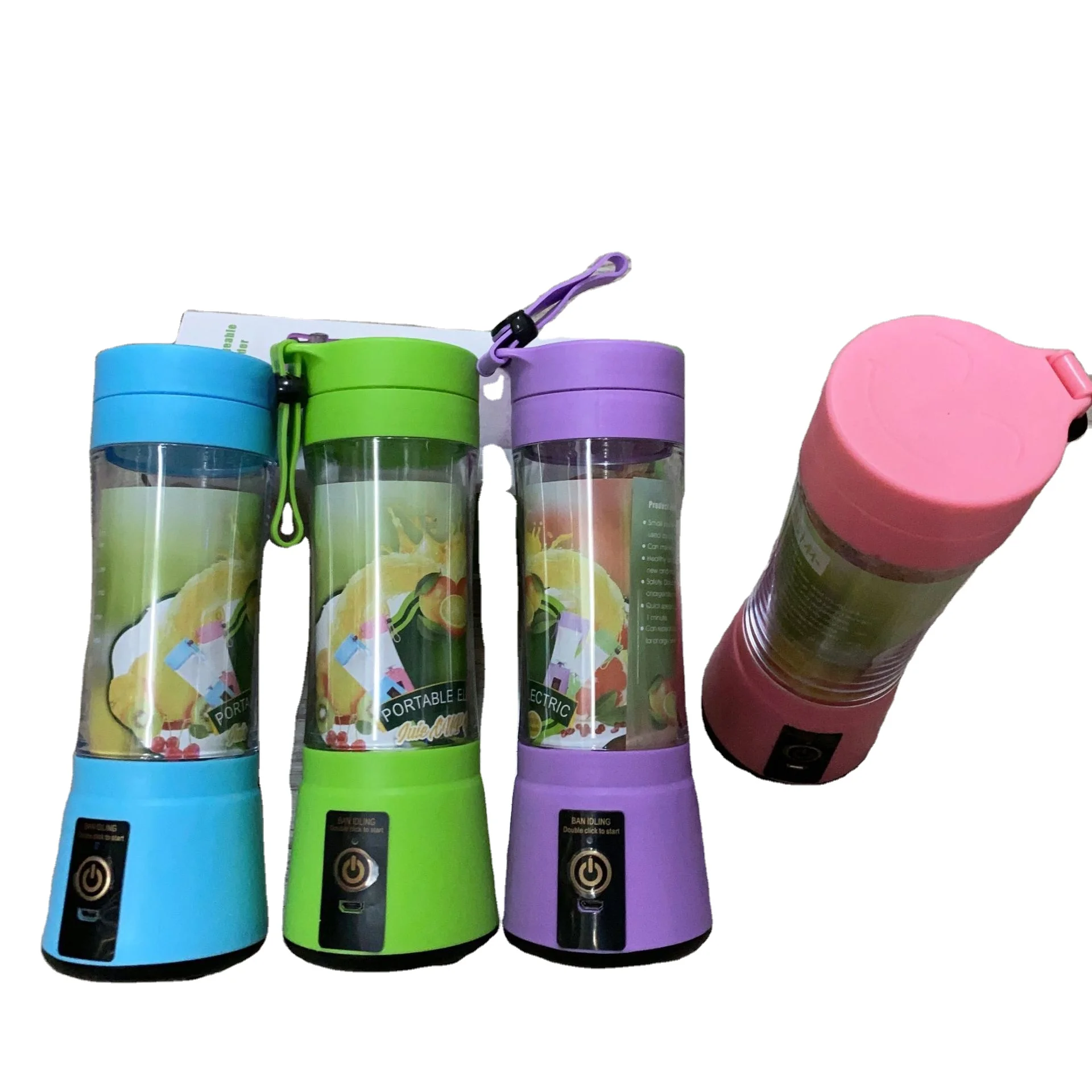 OEM Wholesale 2023 New Freshly Fruit Squeezed Juice Mixer USB Rechargeable Portable Blender 6 Blades Mini Juicer